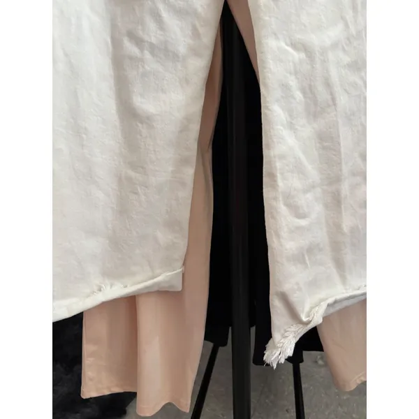 By Billie Womens White Denim Crop Jeans Raw Hem Straight Leg Size 32 L - Image 6