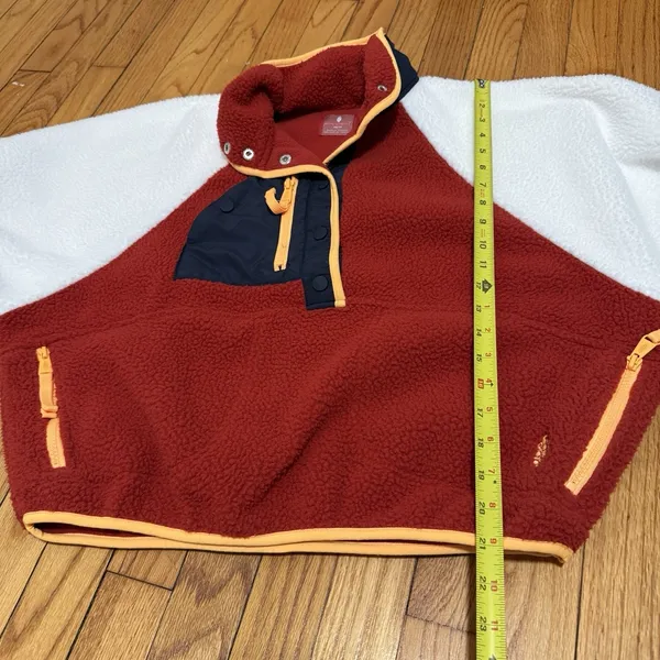 Free People Movement Hit The Slopes Colorblock‎ Fleece Pullover Red Sport Combo - Image 8