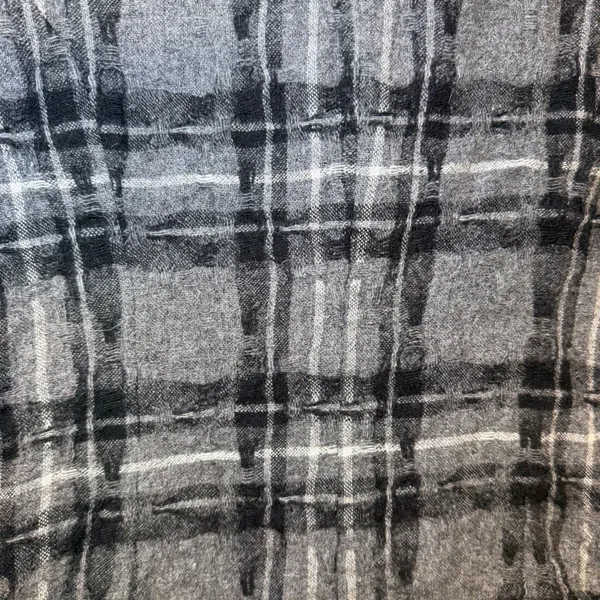 Tribal Womens Grey Black Plaid‎ Single Button Blazer Jacket Size 6 Professional - Image 8