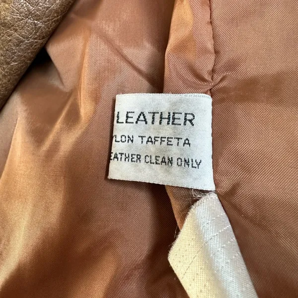 Vintage Brown Genuine Leather Overcoat Trench Coat Limited Express Coat Size M - Image 8