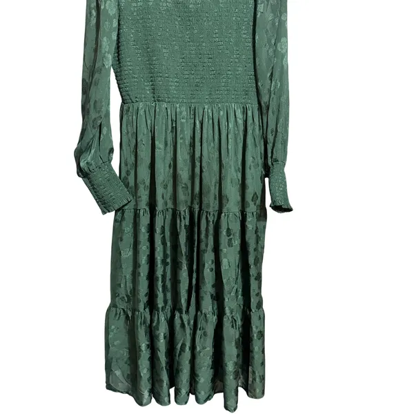 Baltic‎ Born Stockholm Smocked Maxi Dress Dark Green sz XL - Image 14