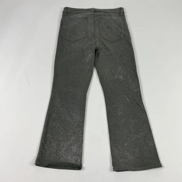 Paige Jeans Womens 29 Gray Silver Claudine Crop Flare Glitter Coated‎ Shimmer - Image 12