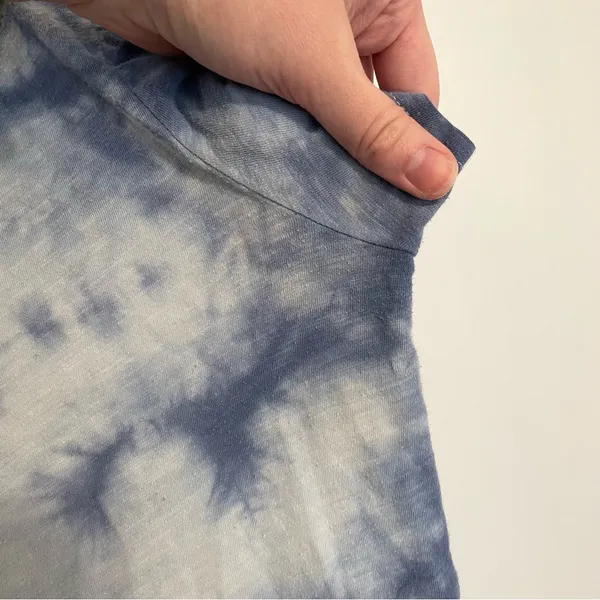 VS PINK VICTORIA'S SECRET PINK Perfect Crew Tee Blue Tie Dye Cotton Short Sleeve - Image 8