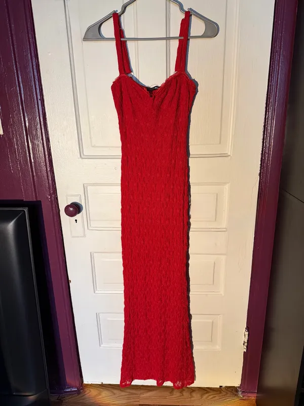 FashioNova Sexy red lace body con maxi dress - Image 2