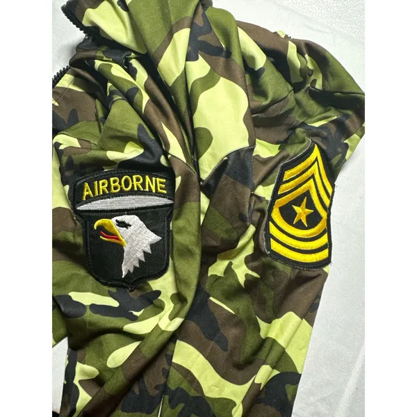 Spirit Halloween Leg Avenue Camo Jumpsuit Catsuit Womens Small 4-6 Army Costume - Image 5