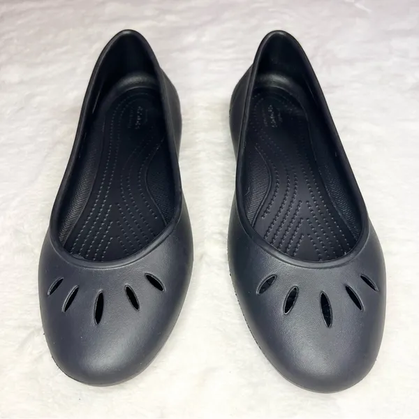 CROCS Black Cutout Kelli Ballet Flats Women’s Size 10 - Image 9
