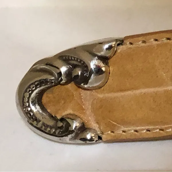 Coldwater Creek Tan Leather Belt Womens S Used S 91017 - Image 7