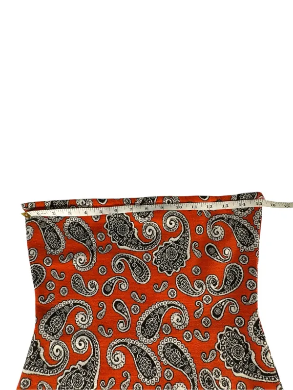 Urban Outfitters Kristy Tube Dress M Red Paisley Strapless Mini Y2K Bodycon - Image 7
