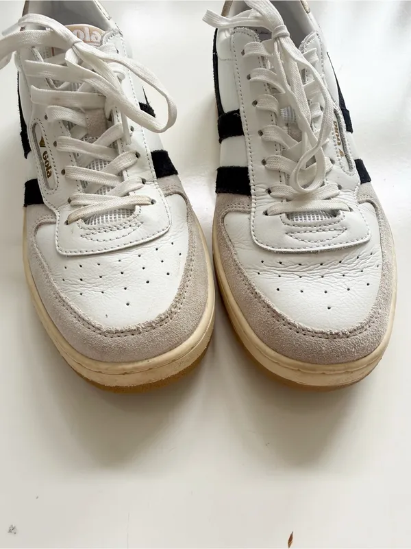 Gola Classics Hawk Leather Sneakers Size 9.5 White - Image 3