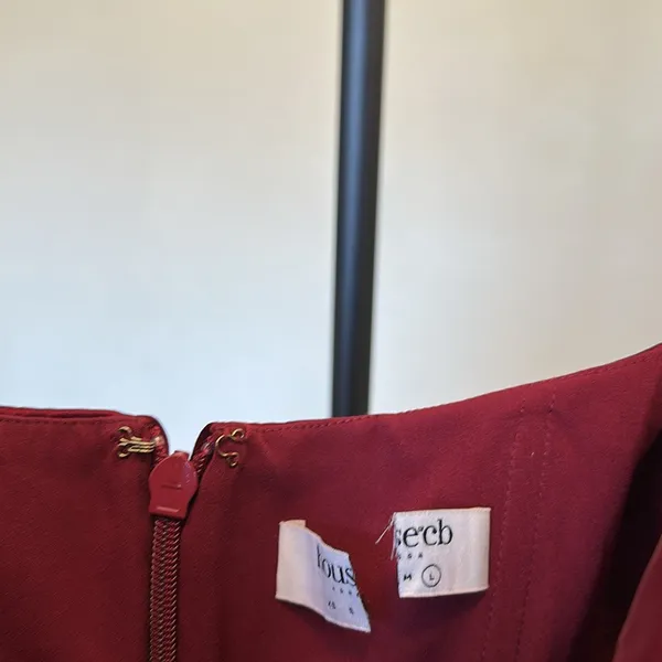 HOUSE OF CB 'Nera' Wine red Satin Draped Corset‎ Dress /Size L NWOT - Image 5