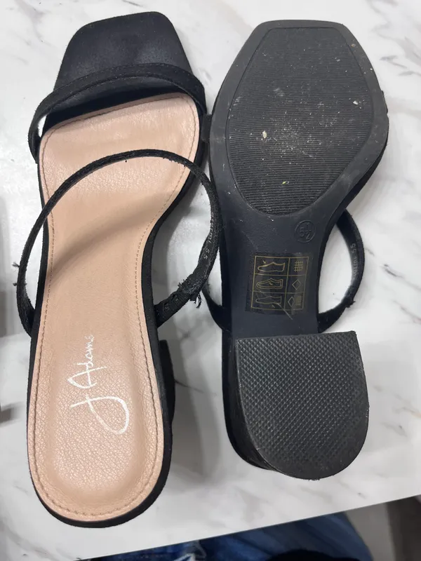 J. Adams Black Heeled Sandals - Image 3