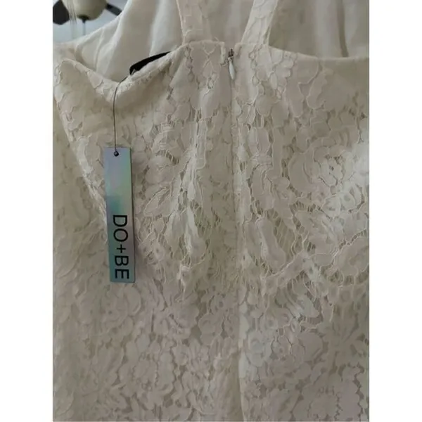 DO+BE White Lace Halter Dress Small NWT Boho Bridal Shower Rehearsal Dinner - Image 9