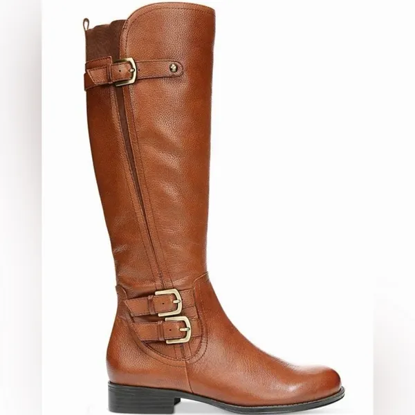 Naturalizer Jenson Women Round Toe Leather Brown Knee High Boot Sz9.5 like new - Image 3