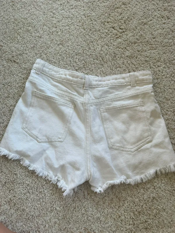 White Jean Shorts - Image 2