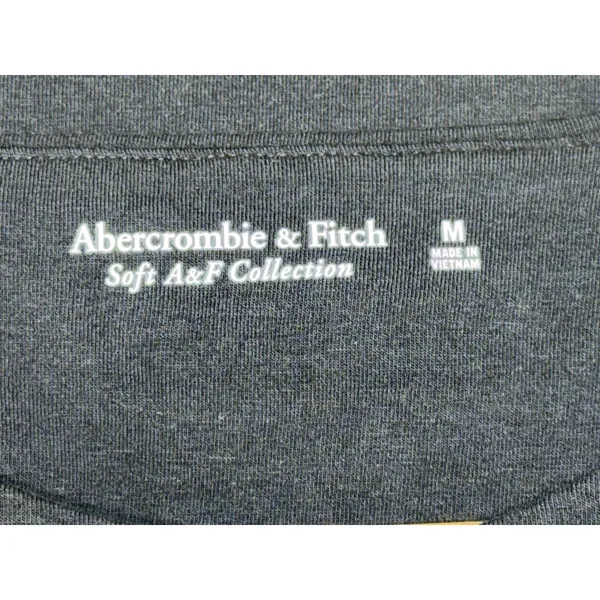 Abercrombie & Fitch Soft AF Black Cotton Crew Neck Short Sleeve Bodysuit Size M - Image 3