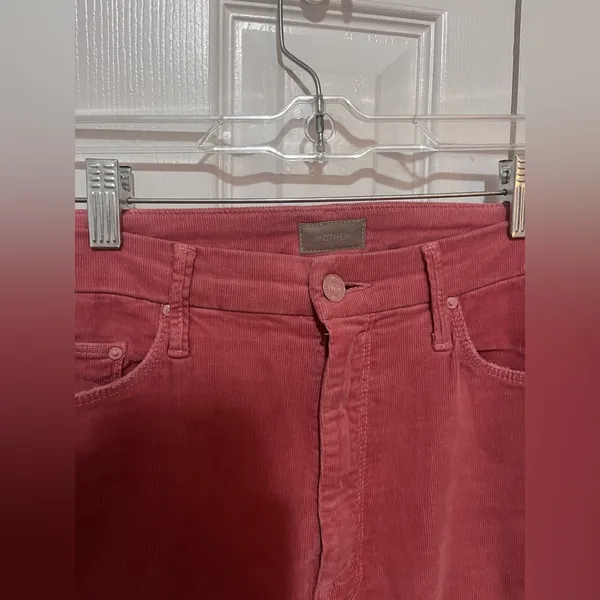 Mother High Waisted Looker Ankle Chew Hopscotch Pink Size 30 - Image 3