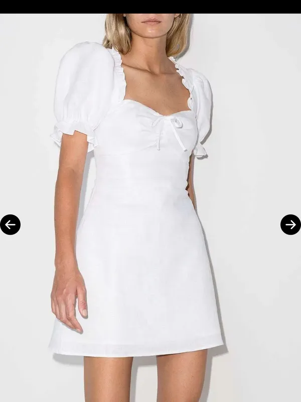 NWOT reformation Easton puff-sleeves mini dress - Image 2