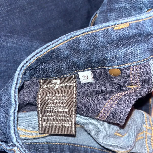 7 For All Mankind Dark Blue Jeans - Image 7