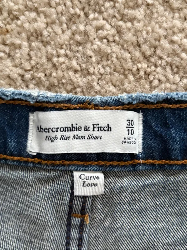 Abercrombie and fitch blue distress Raw Hem Distressed Denim Shorts 30(10) NWT - Image 2
