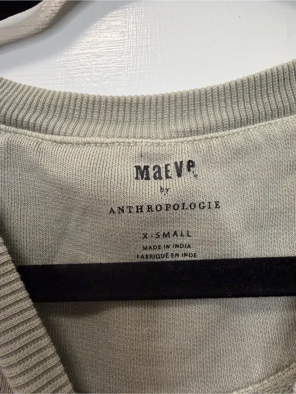Maeve Anthropologie Love Amor Graphic Sweatshirt Sage Green Pullover Size XS‎ - Image 3