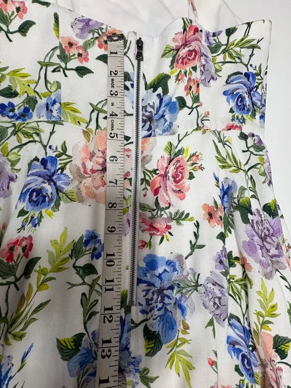 Alice & Olivia Trixie Floral Spaghetti Strap Mini Dress - Size 2.‎ - Image 13