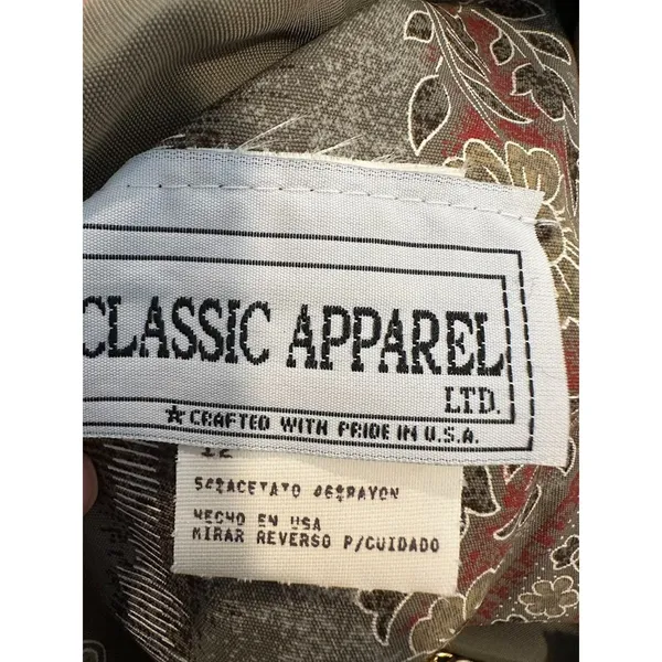 Classic Apparel‎ Vintage Layered Tunic Jacket Eclectic Grandpa Boho Earthy Sz 12 - Image 5