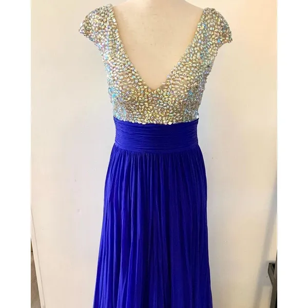 Fancy long blue dress prom or fancy dress up event size 6 homecoming - Image 6