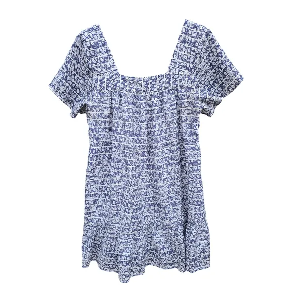 Rails Valentina Navy Camellia Floral Mini Dress Square Neck Blue Large‎ - Image 3