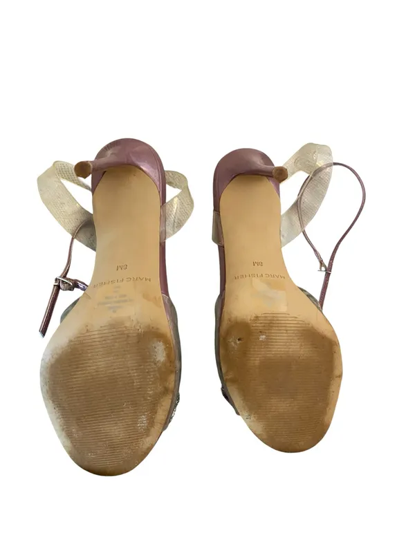 Marc Fisher Geavie High heels Glitter Floral Disco Club Barbie dopamine Whimsy - Image 6