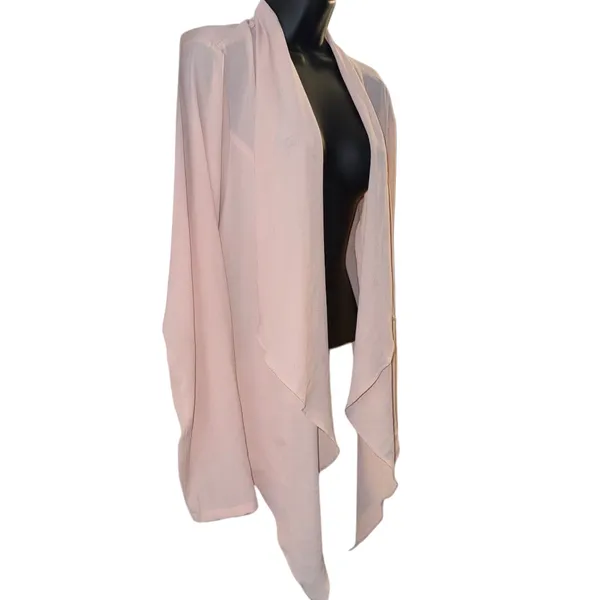 Torrid pale pink waterfall cardigan blouse - Image 3