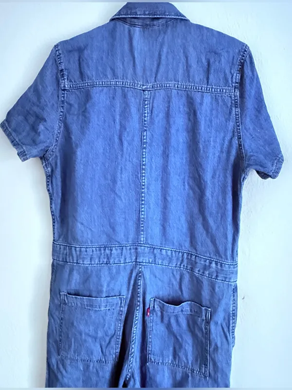 Levi's Short-Sleeve Heritage Jumpsuit Snap Down 100% Cotton Utility Coveralls - Image 6