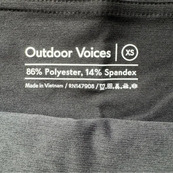 Outdoor Voices Warmup 10” Biker Shorts‎ Black Compression Athletic Casual XS NEW - Image 5