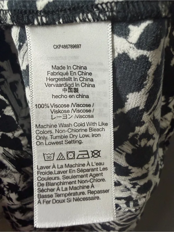 Madewell Black and White Floral Mini Dress - Image 3