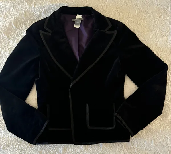 Ann Taylor Black Velvet Blazer - Image 2