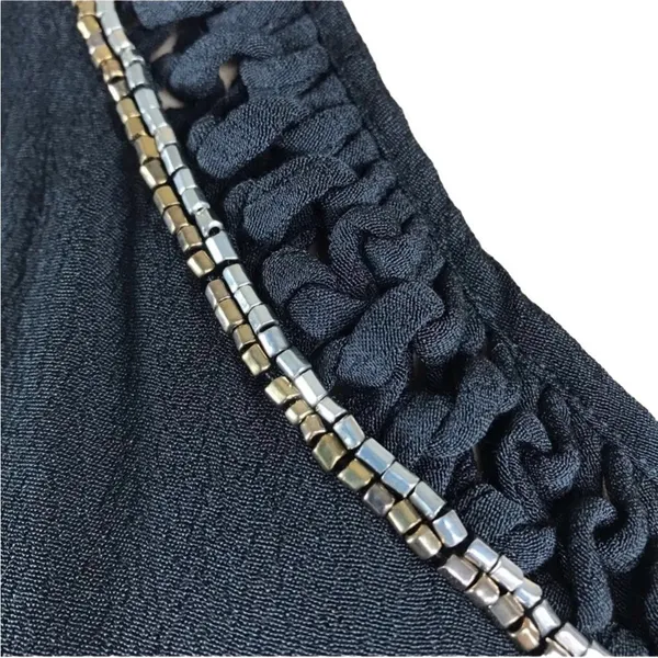 LOVESTITCH Beaded Maxi Dress Sz S Black Feminine Retro Boho Party Whimsycore NWT - Image 7