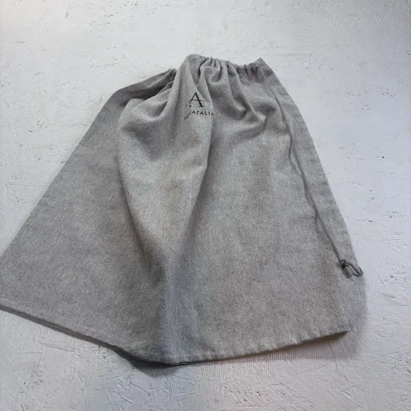 Aquatalia Gray Drawstring Dust Bag Pouch 19.5"x20" Shoe Storage - Image 10