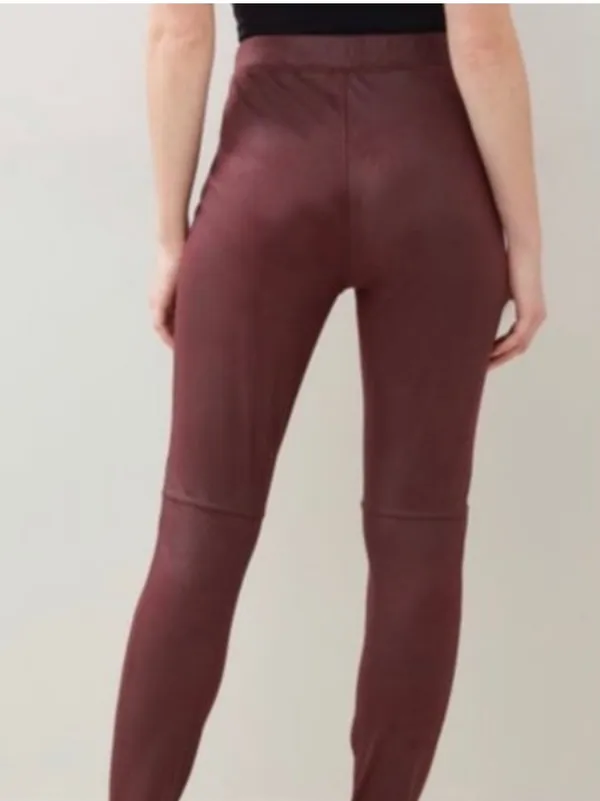 Free People MIDNIGHT VEGAN FAUX SUEDE LEGGINGS - Image 6