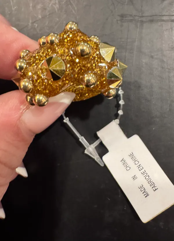 Gold spiked ring #glamour #rave #coachella #supercute #brandnew #urbanoutfitters - Image 2
