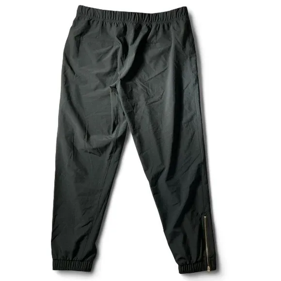 Albion Fit Jetsetters Granola Girl Black Jogger Pants Women Medium Ankle Zip #124780 - Image 2