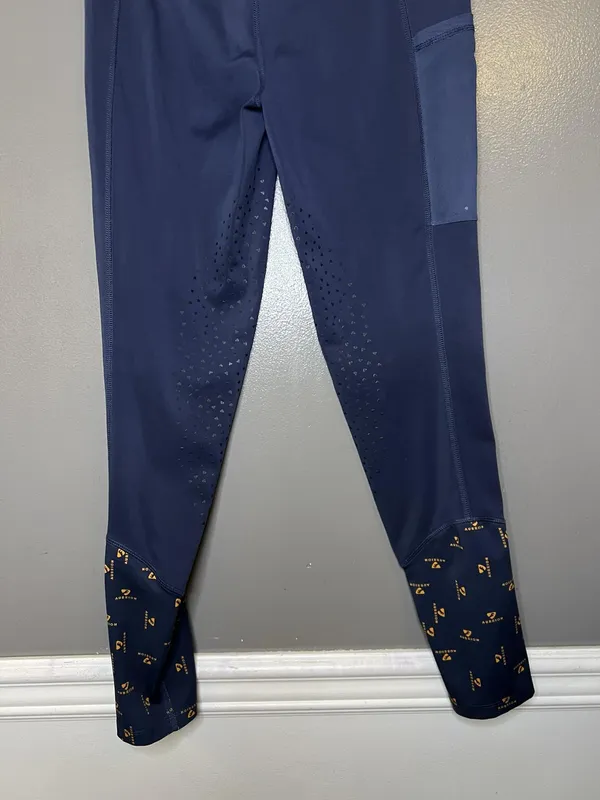 Aubrion Leggings Womens Small Blue Riding Ankle Silicone Grip Pockets Equestrian - Image 6