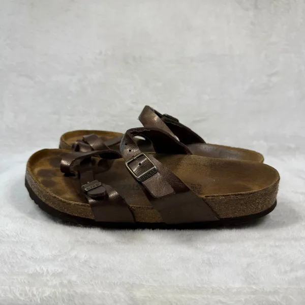 Birkenstock Mayari Metallic Copper Bronze Sandals EU 39 L8-8.5 Strappy Slide - Image 6