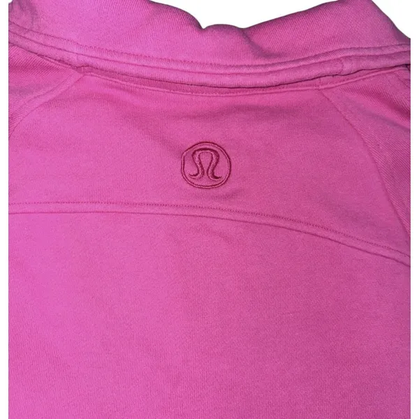 Lululemon Scuba Funnel Neck half Zip Hoodie Sonic Pink XS/S - Image 4