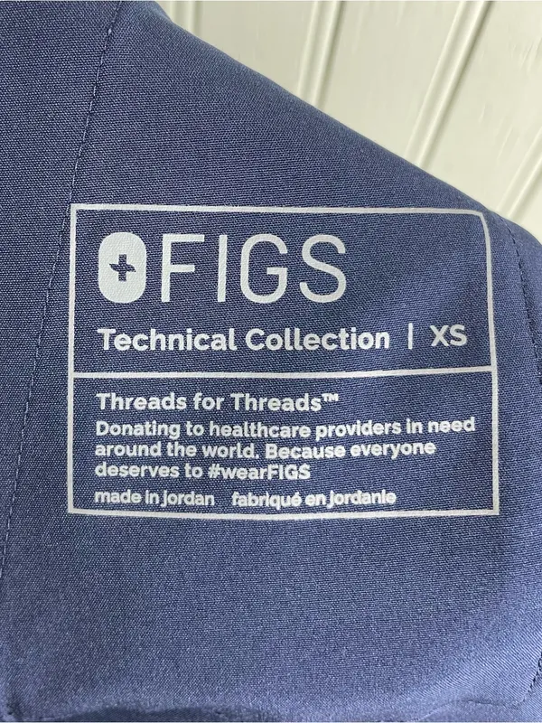 Figs Uman Jogger Scrub Pants Women's Size XS Navy Blue Nursing Scrubs 1001101 - Image 4