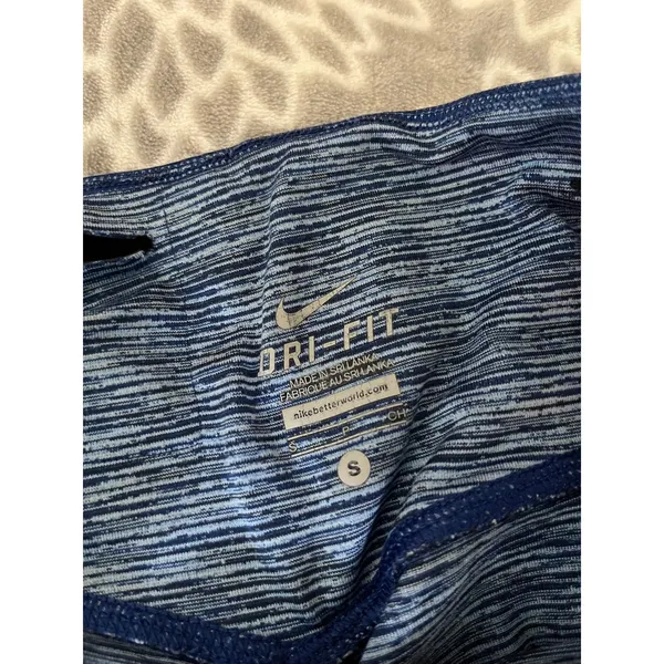 Nike Legend Dri-FIT Cropped Leggings‎ size Small Capri Blue Space Dye 90s Sporty - Image 3