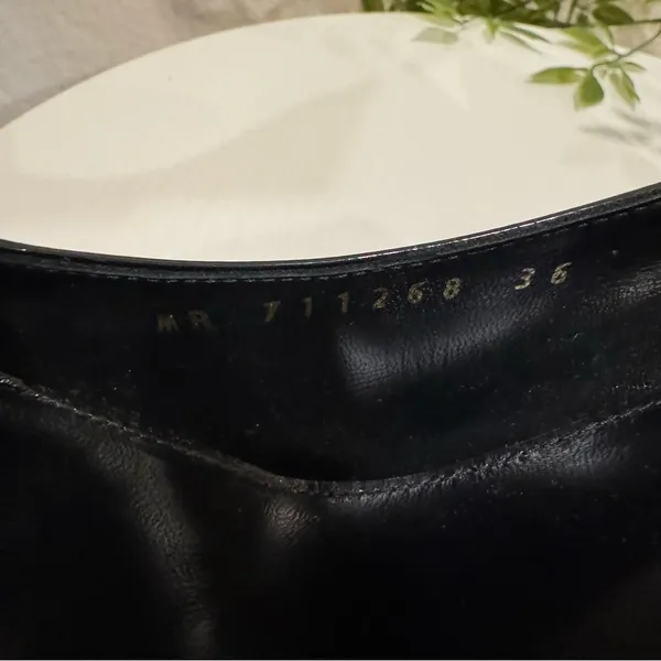 Auenthic Saint Laurent Square Toe Black Pump Heel Sandal Size 36 NIB - Image 8