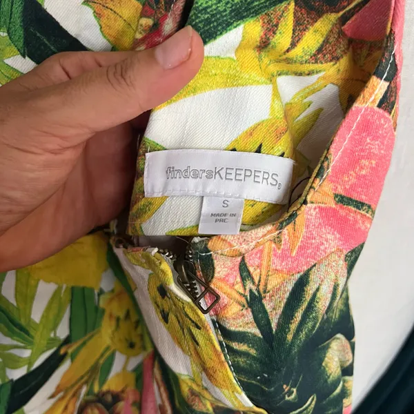 Finders Keepers Tropical Overall Denim Dress - Image 7