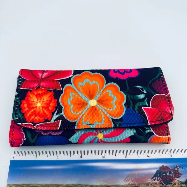 Mexican Vibrant Floral Embroidered Wallet - Image 7