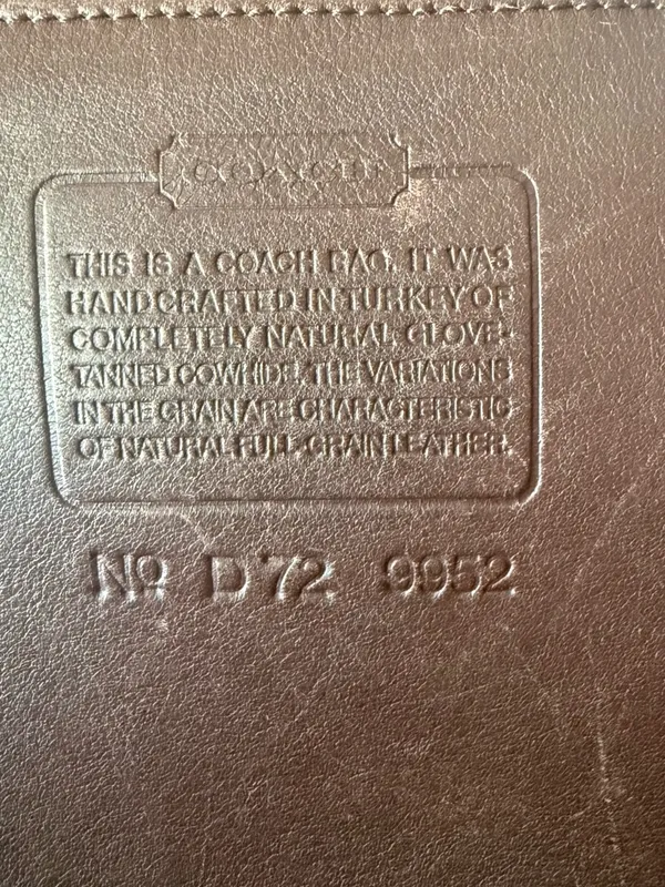 Vintage Coach Mahogany Lula Legacy Bucket Bag 9952 - Image 3