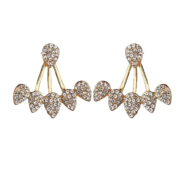 Gold Plated 2 pc Crystal Drop‎ Earrings, 17cm - Image 8