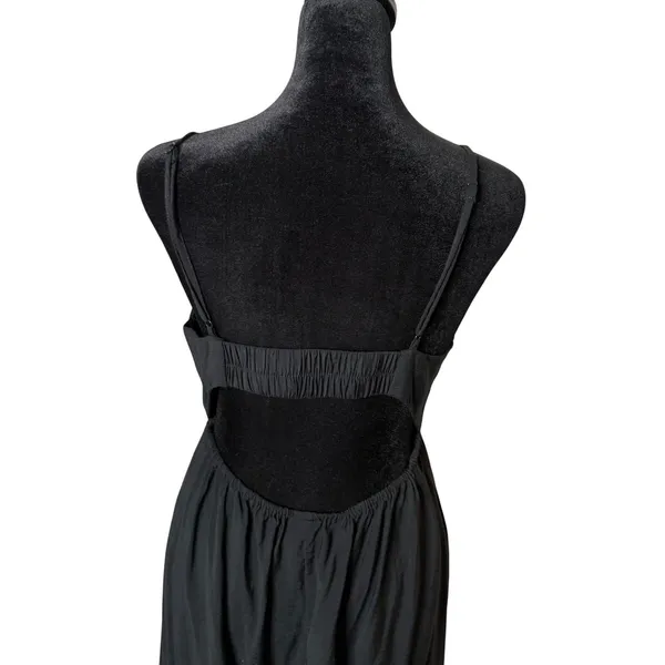 A New Day Whimsigoth Grunge Open Back Tiered Cami Black Maxi Dress Womens S Cut Out - Image 5